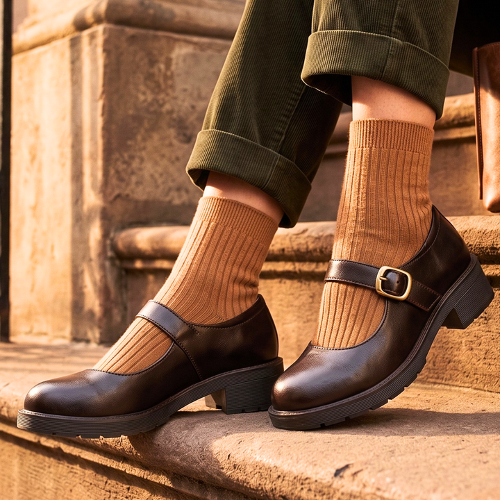 Clara Leather Mary Jane Derbies