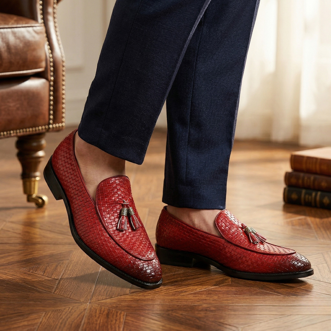 Ravello Woven Leather Loafers