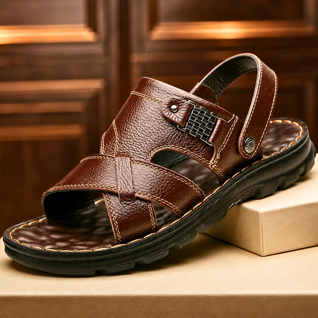 Dante Cushioned Leather Sandals