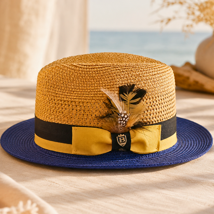 Bellamy Woven Feather Hat