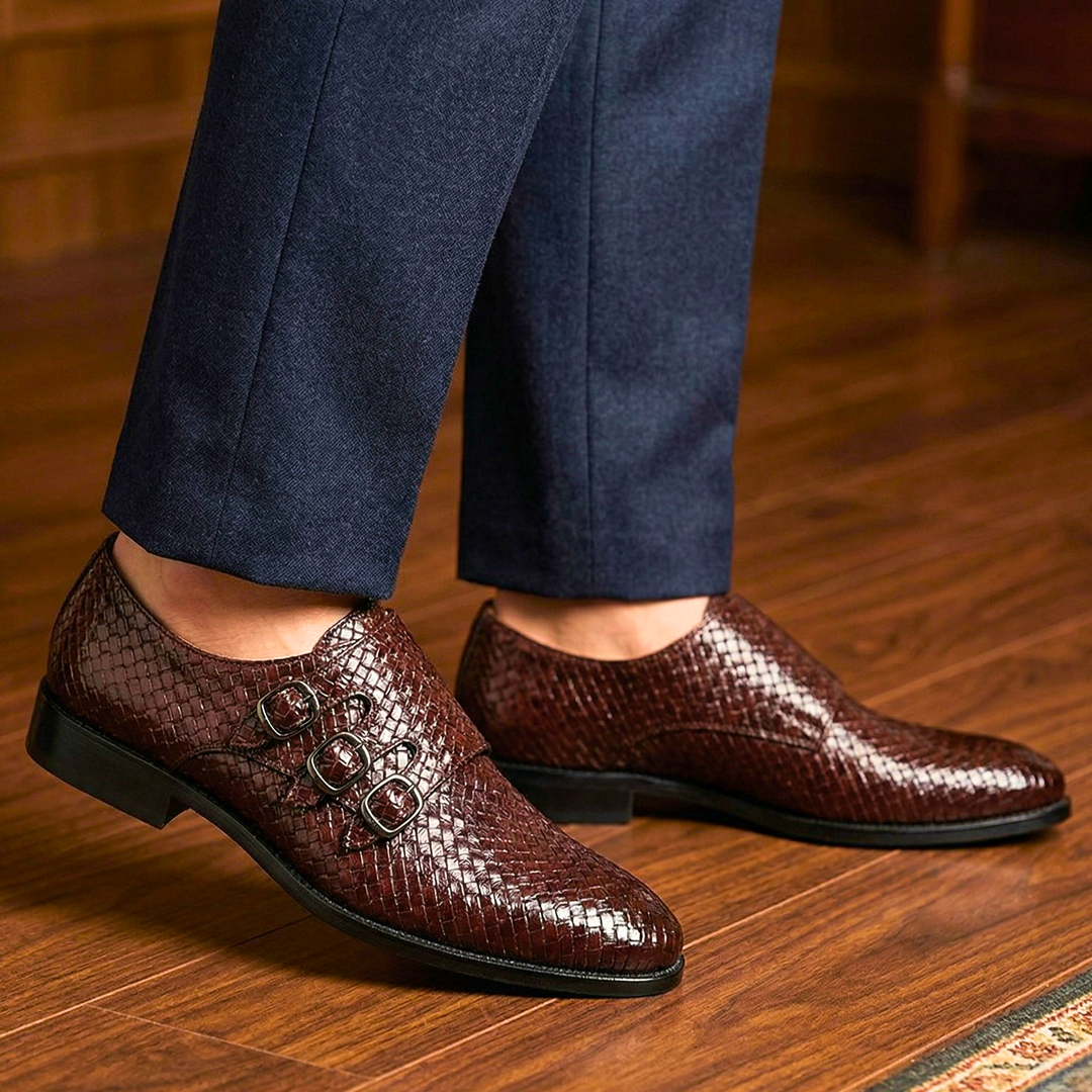Vourio Trenza Leather Loafers