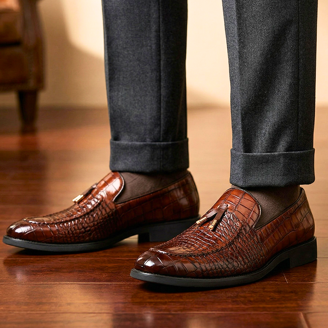 Corvano Textured Leather Dress Shoes