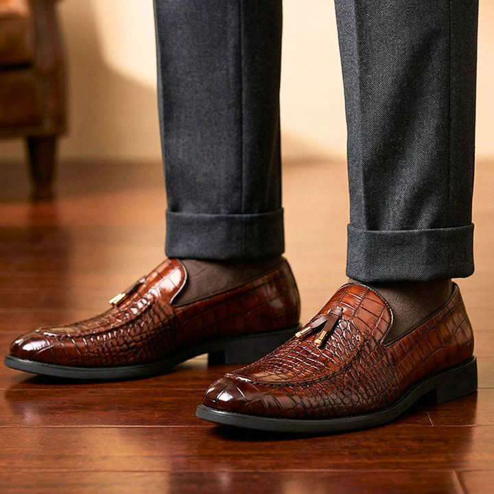 Corvano Textured Leather Dress Shoes