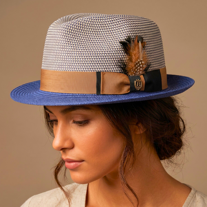 Bellamy Woven Feather Hat