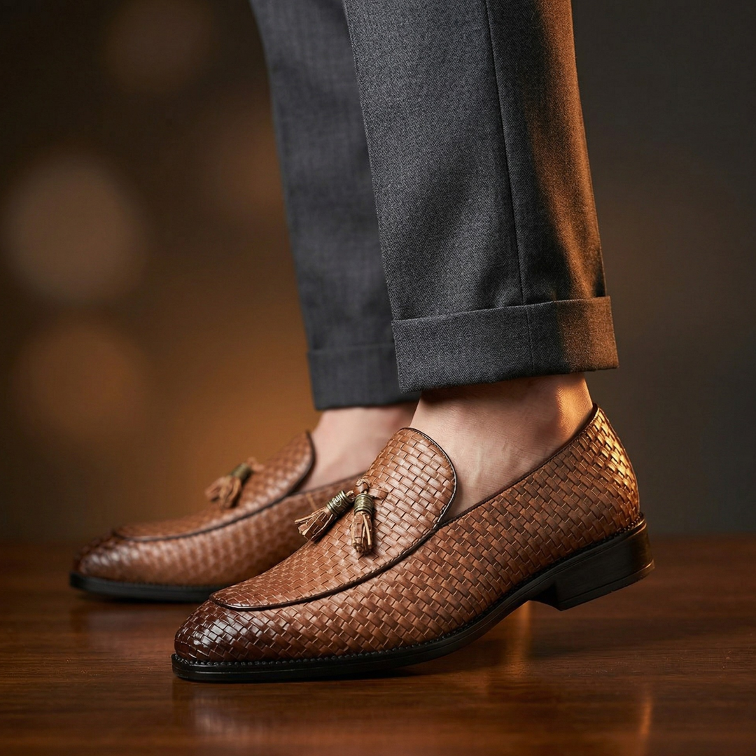 Ravello Woven Leather Loafers