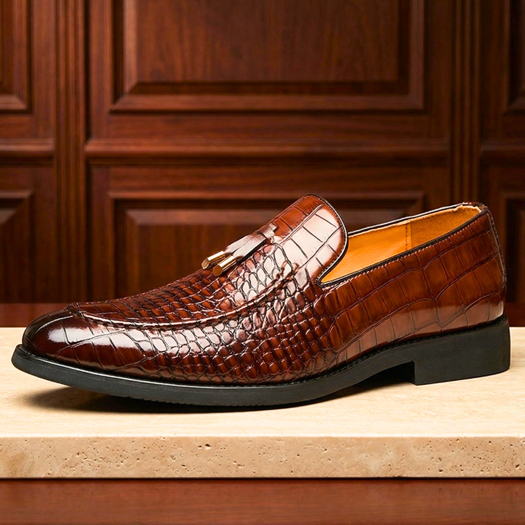 Corvano Textured Leather Dress Shoes