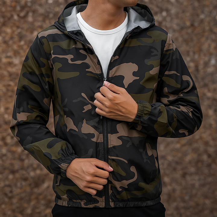 Cardinal Camo Windbreaker