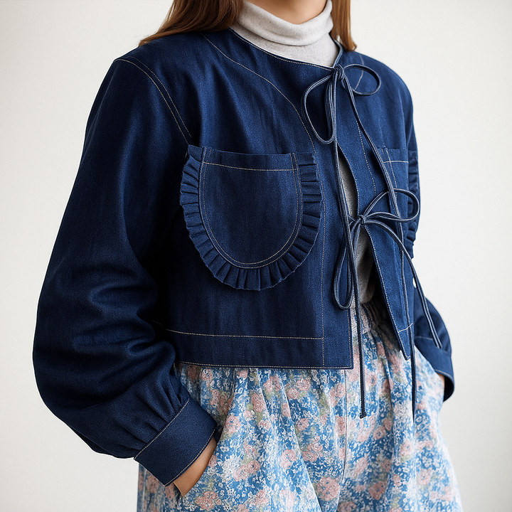 Marseille Cropped Ruffle Jacket