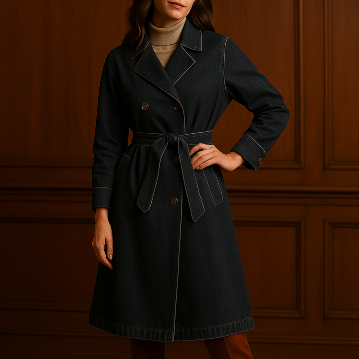 Amara Denim Trench Coat