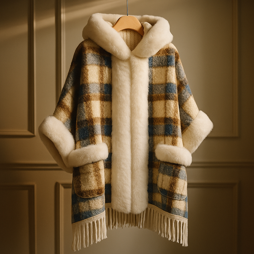 Evelyn Grace Plaid Shawl