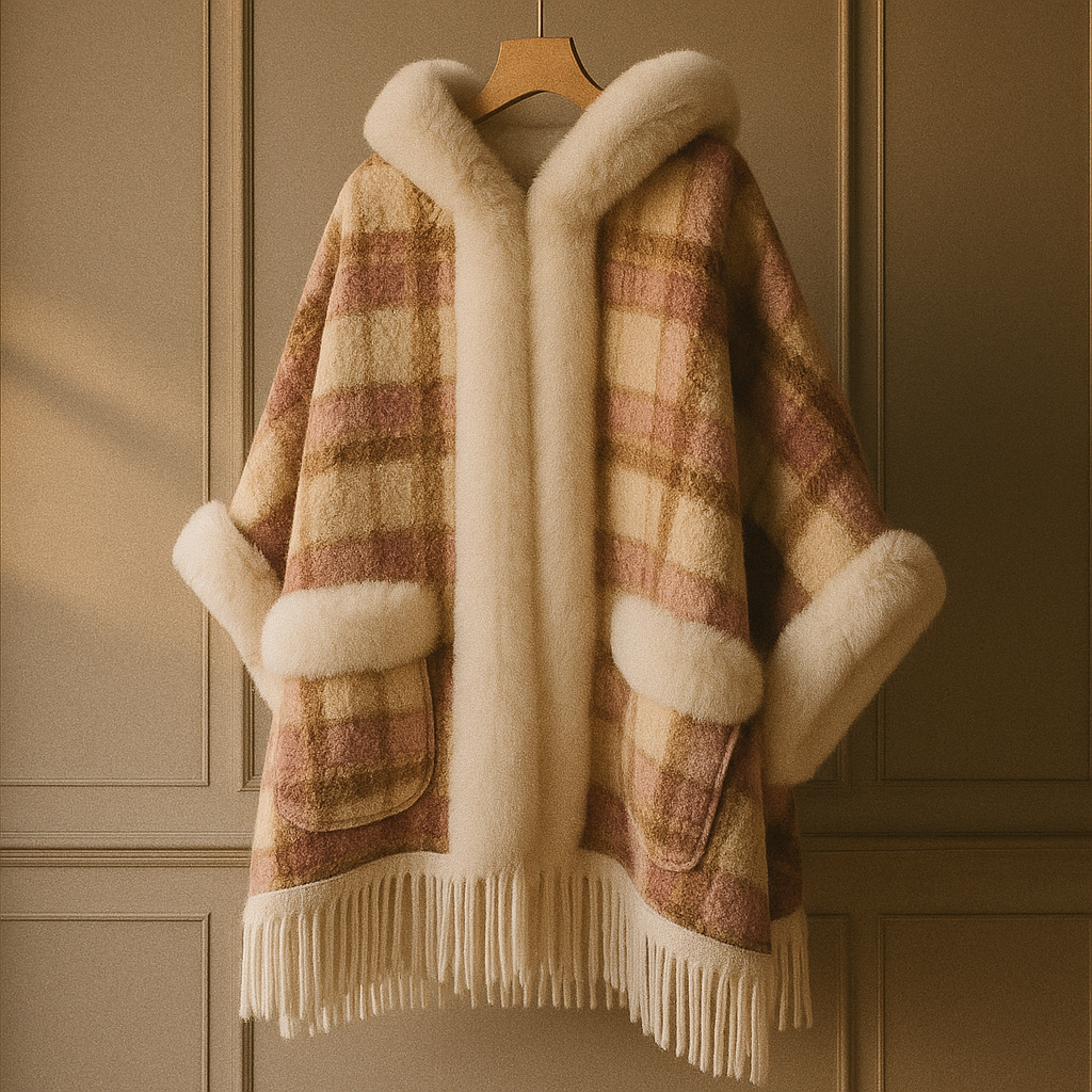 Evelyn Grace Plaid Shawl