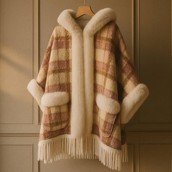 Evelyn Grace Plaid Shawl