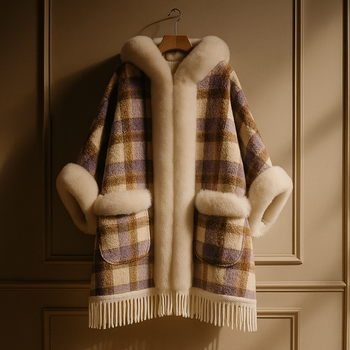 Evelyn Grace Plaid Shawl