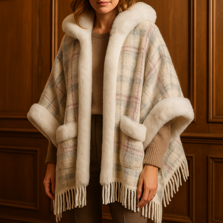 Evelyn Grace Plaid Shawl