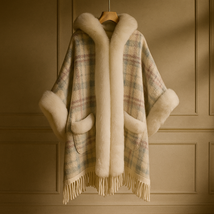 Evelyn Grace Plaid Shawl