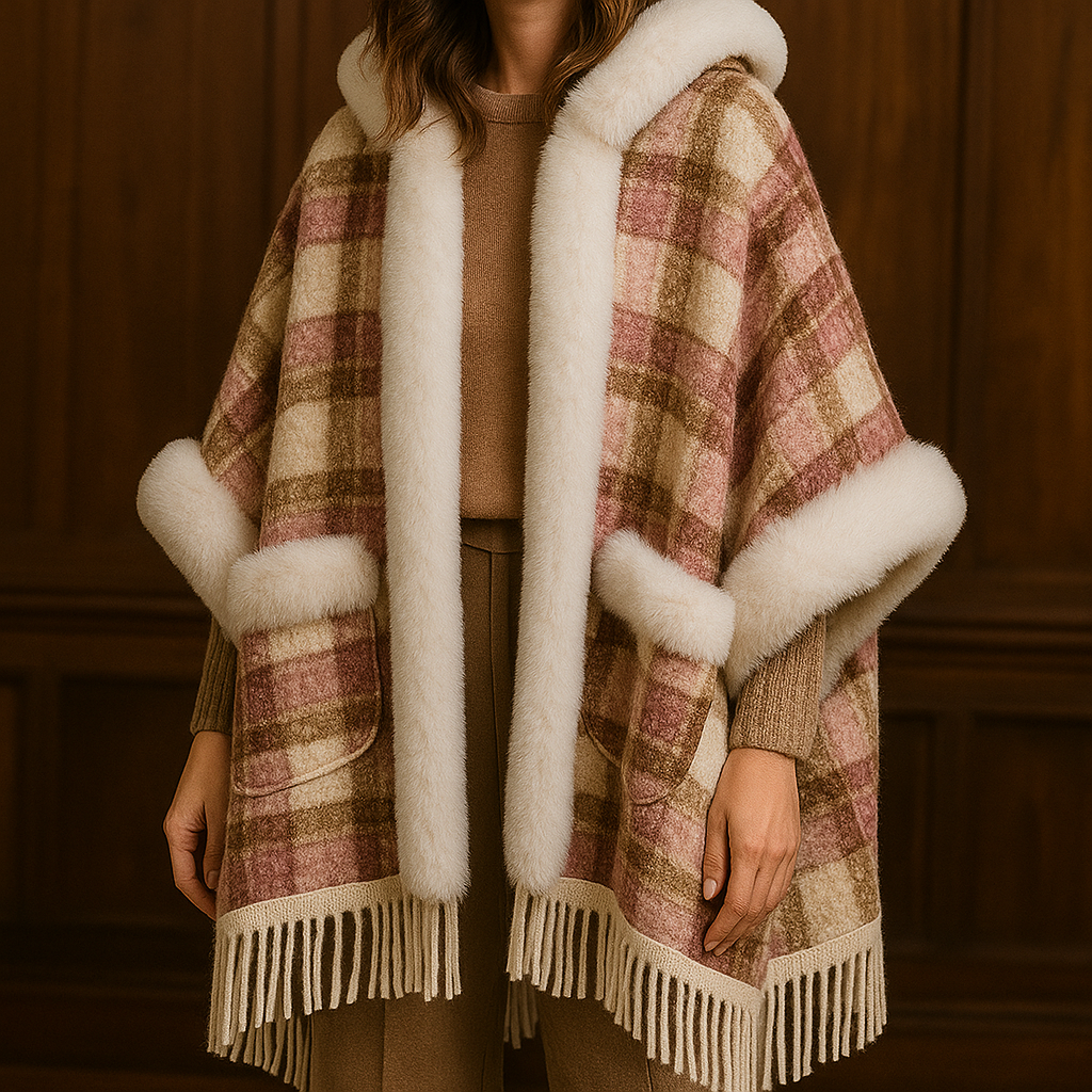 Evelyn Grace Plaid Shawl