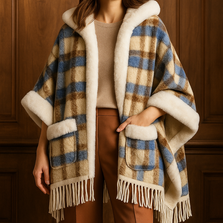 Evelyn Grace Plaid Shawl