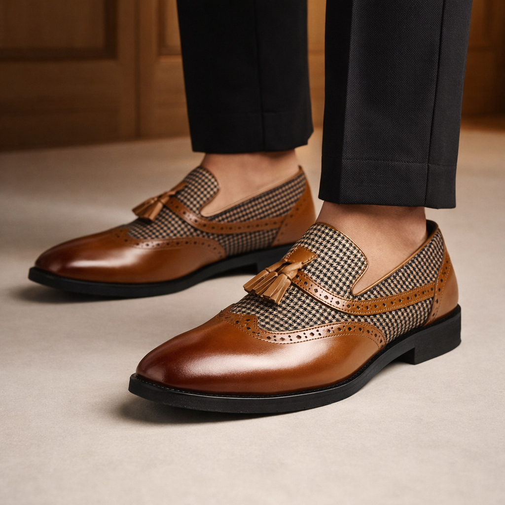 Torino Houndstooth Dress Shoes