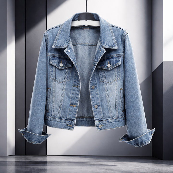 Lena Cropped Denim Jacket
