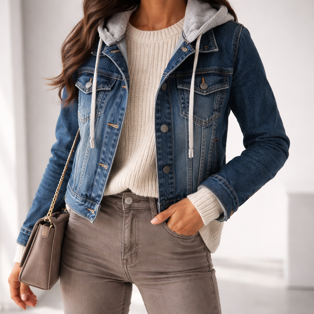 Lena Cropped Denim Jacket