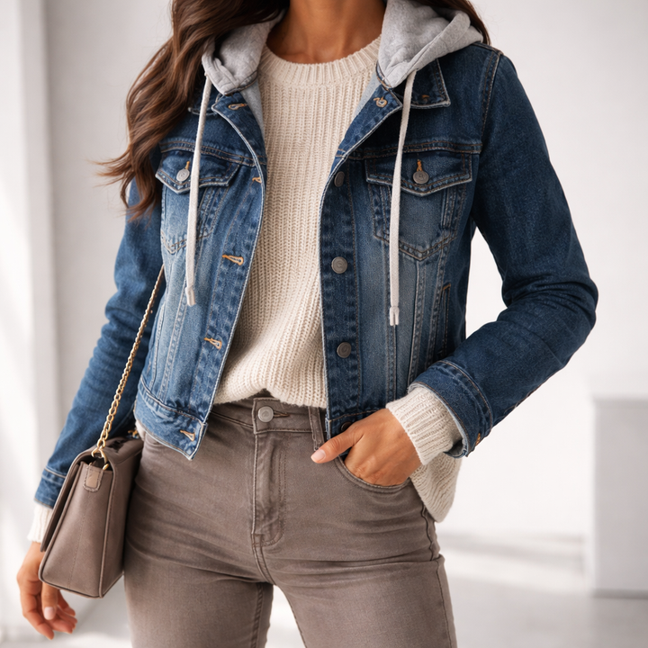 Lena Cropped Denim Jacket