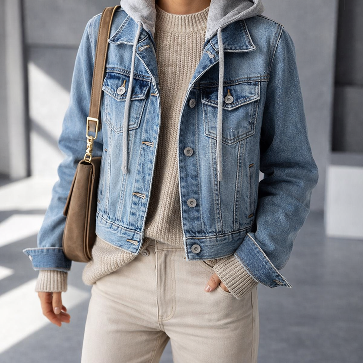 Lena Cropped Denim Jacket