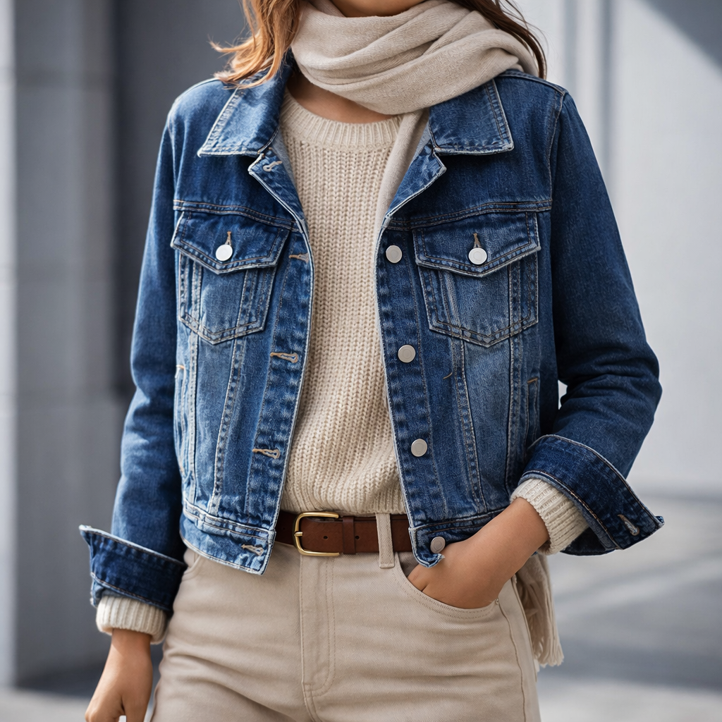 Lena Cropped Denim Jacket