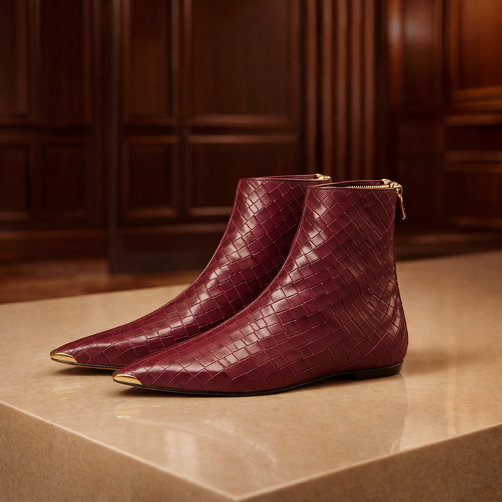 Lunara Woven Leather Boots