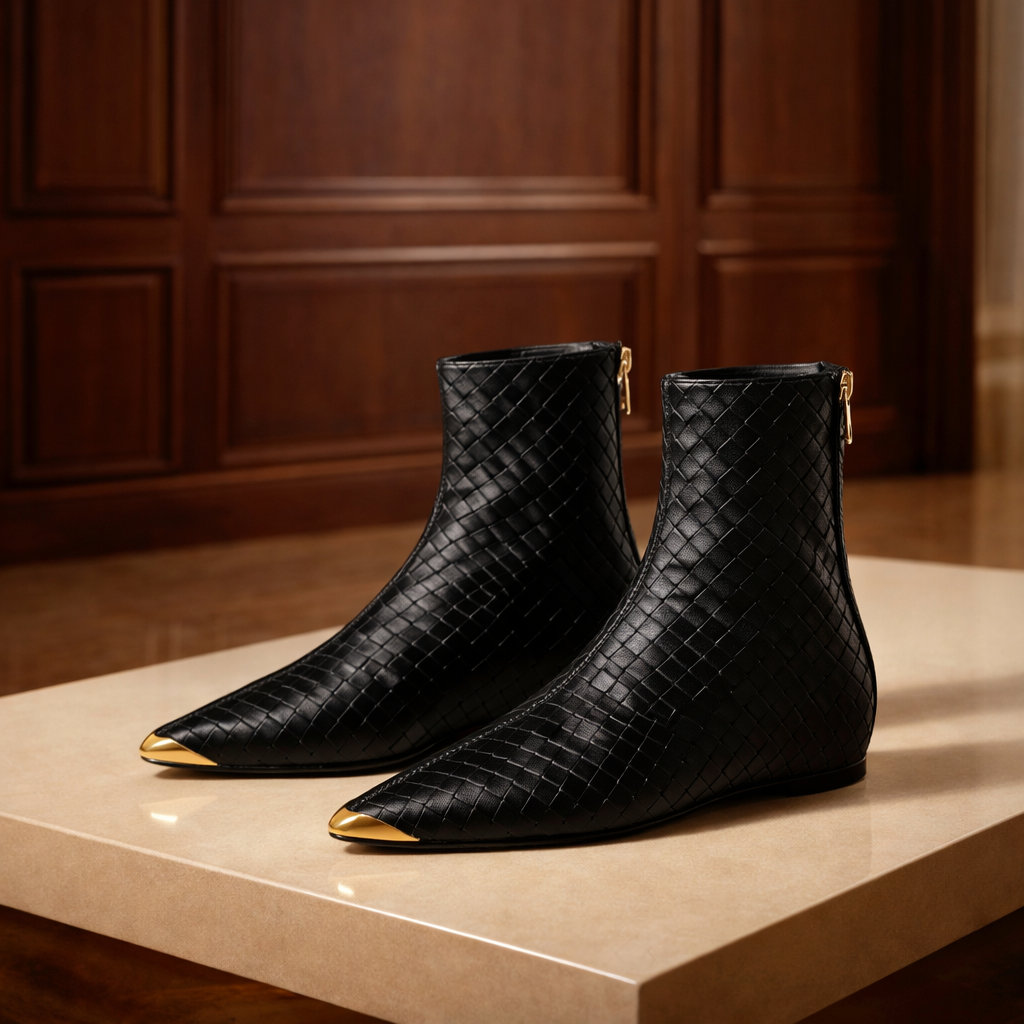 Lunara Woven Leather Boots