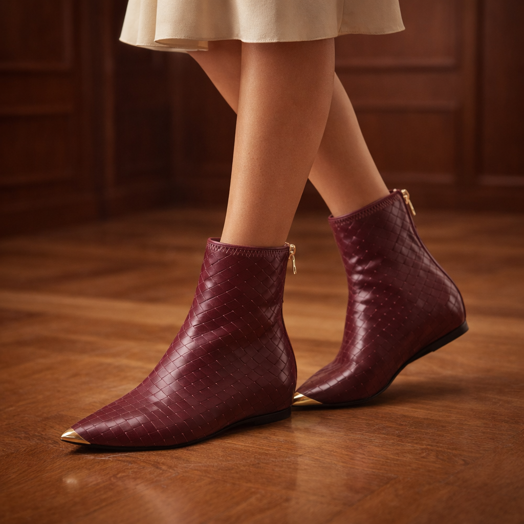 Lunara Woven Leather Boots