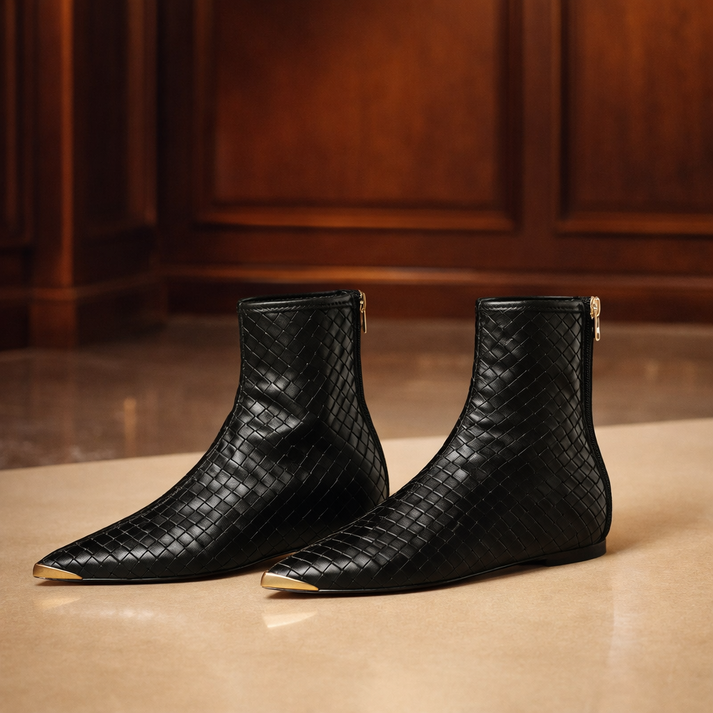 Lunara Woven Leather Boots