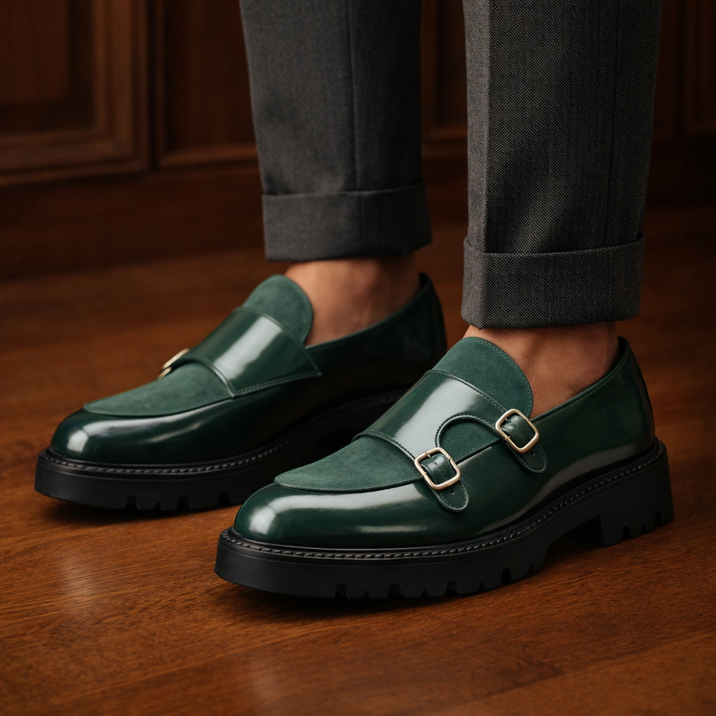 Montaro Genuine Leather Lug Derbies