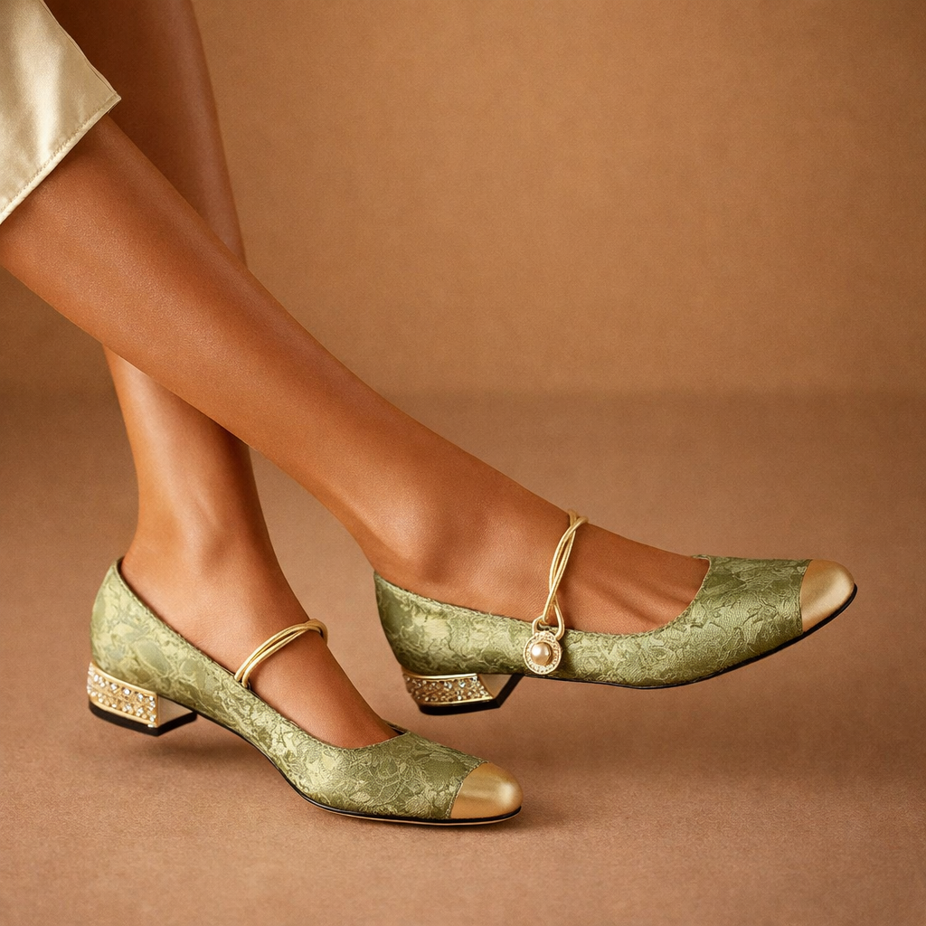 Serafina Oro Low Heels
