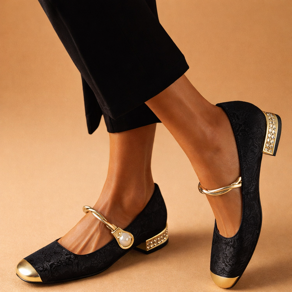 Serafina Oro Low Heels