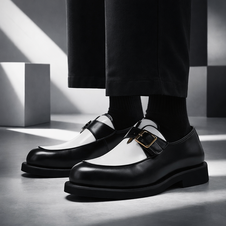 Valenno Leather Monk Straps