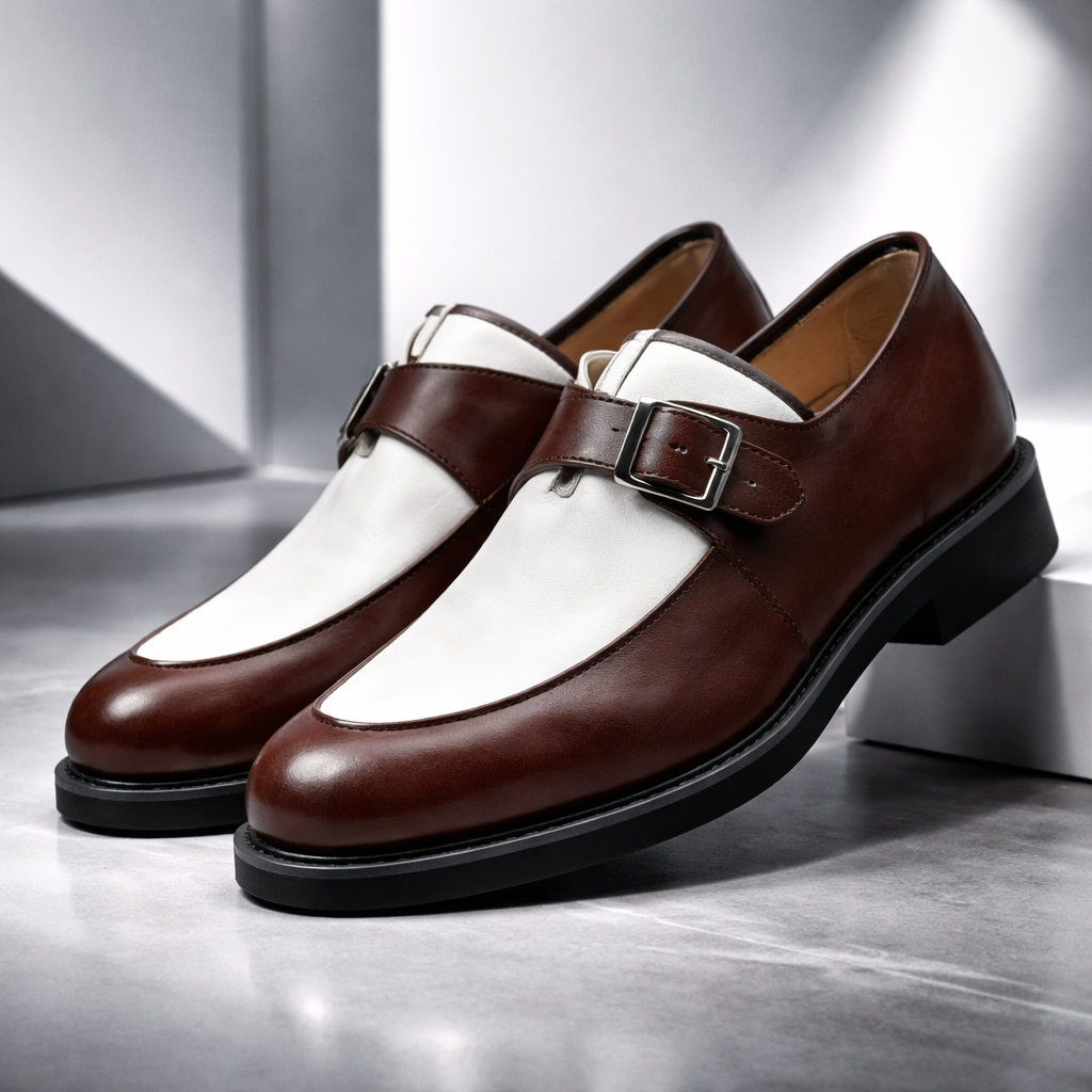 Valenno Leather Monk Straps