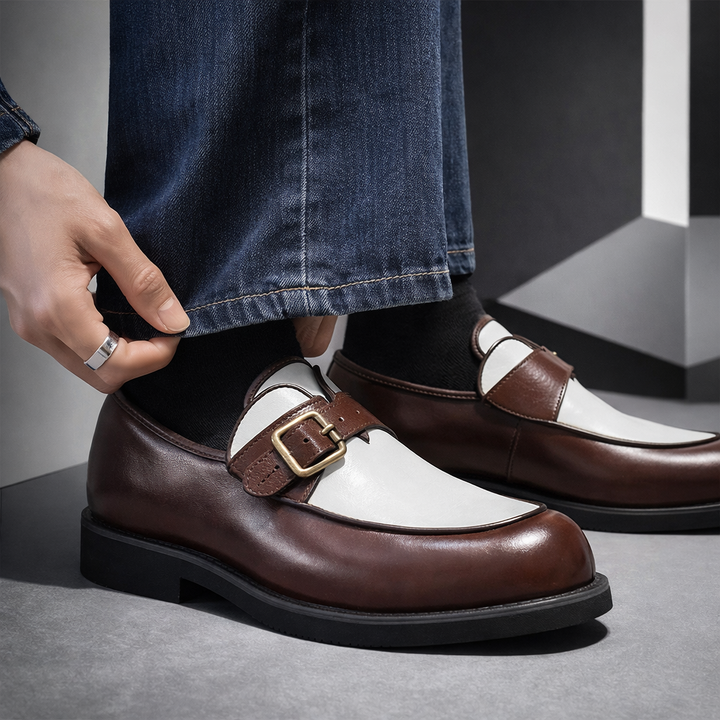Valenno Leather Monk Straps