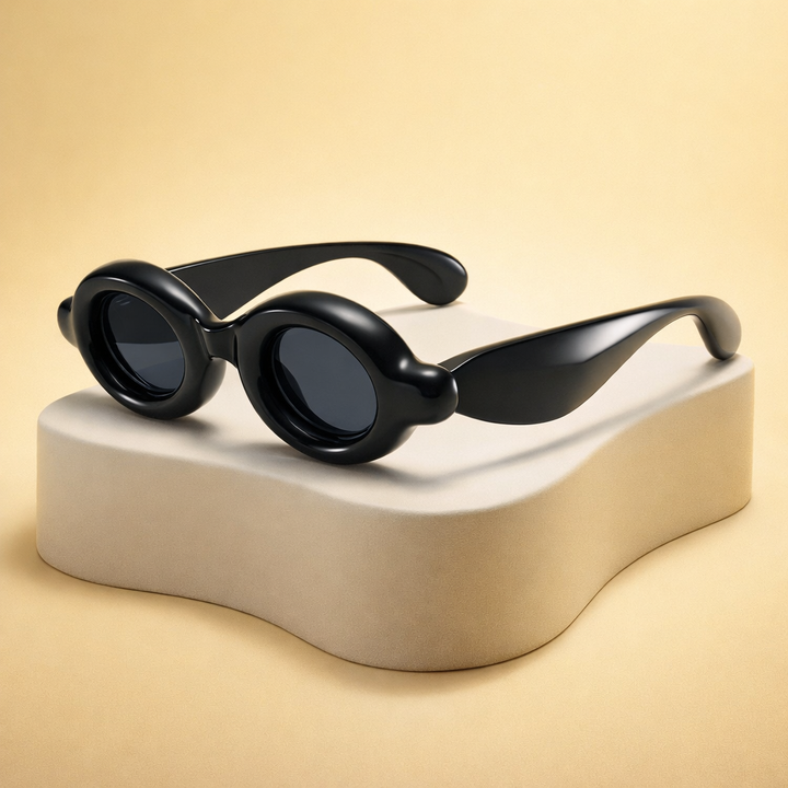 Luna Retro Oval Sunglasses