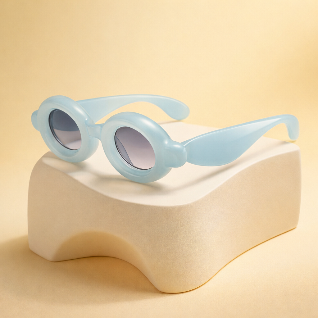 Luna Retro Oval Sunglasses