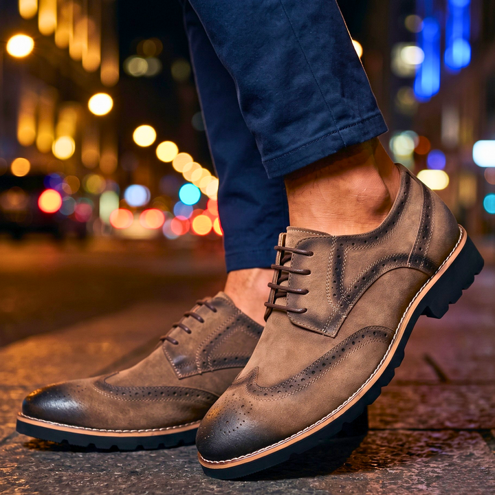 Wesley Burnished Leather Derbies