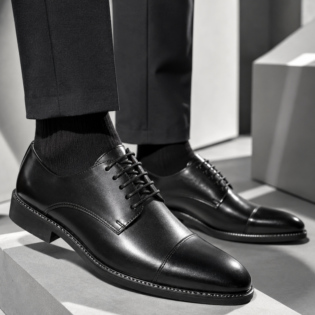 Winston Burnished Leather Oxfords