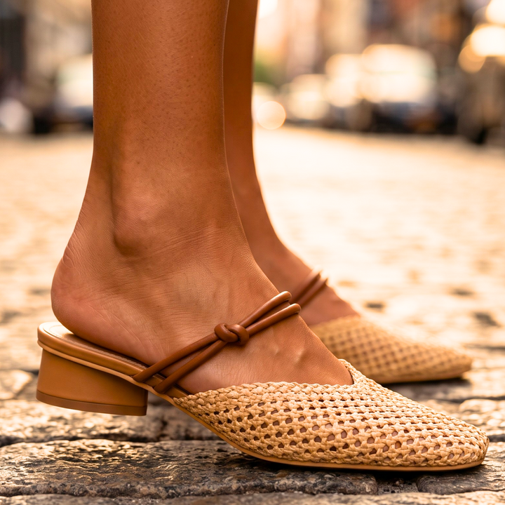 Willow Woven Strap Mules