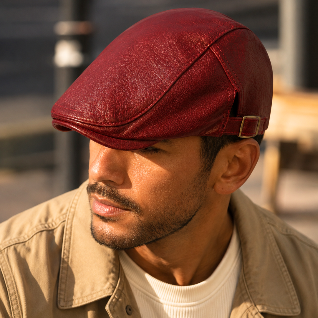 Luca Genuine Leather Cap