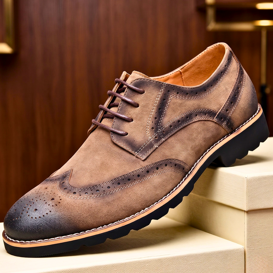 Wesley Burnished Leather Derbies