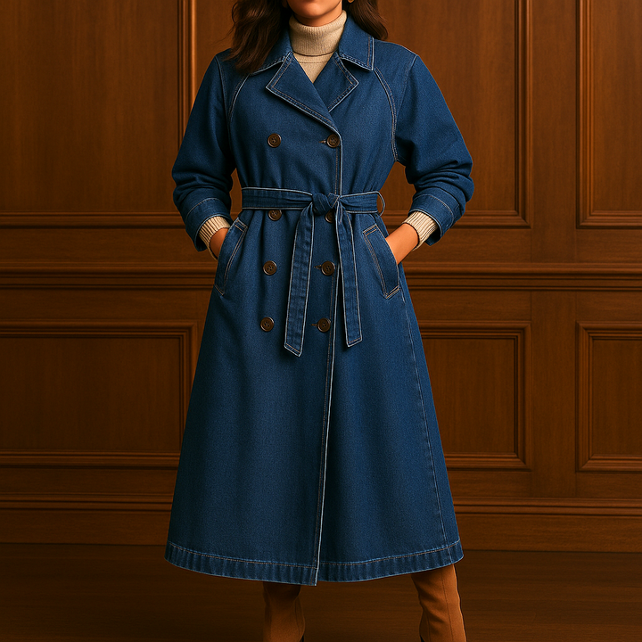 Amara Denim Trench Coat