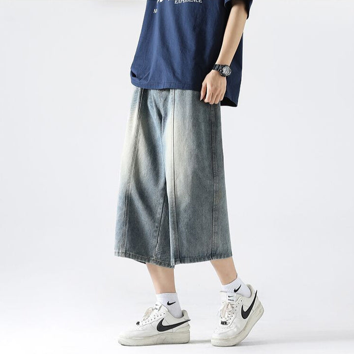 Dropline Denim Shorts