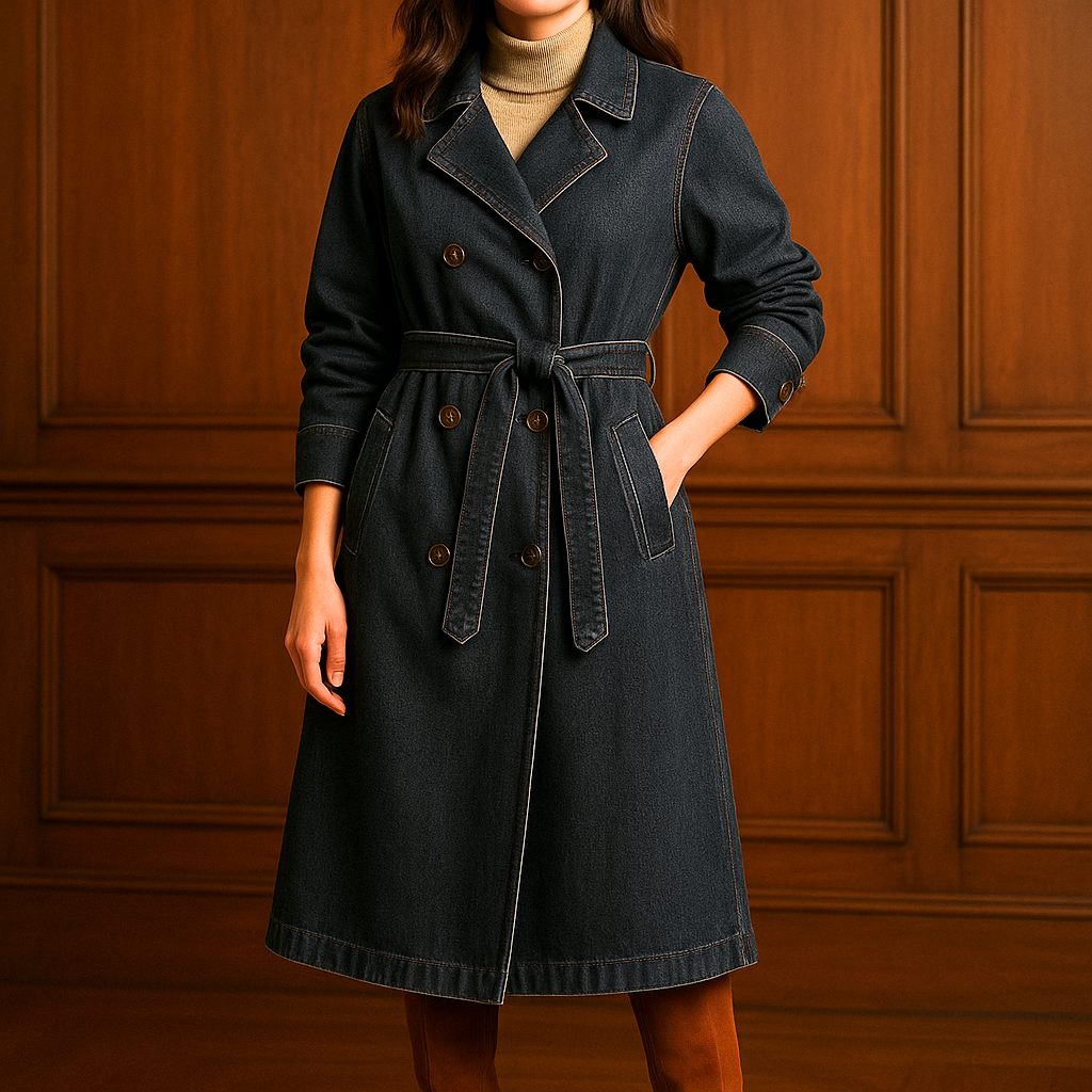 Amara Denim Trench Coat