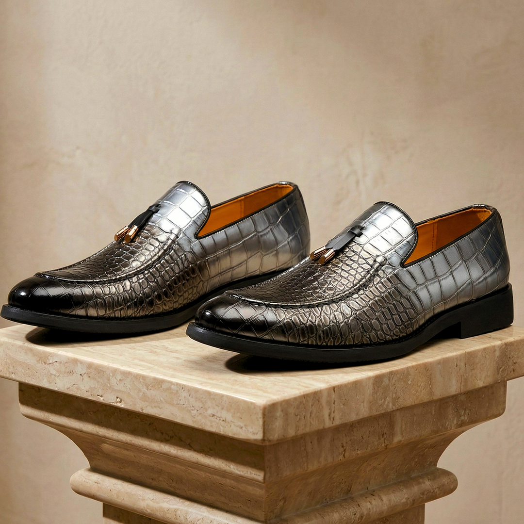 Corvano Textured Leather Dress Shoes