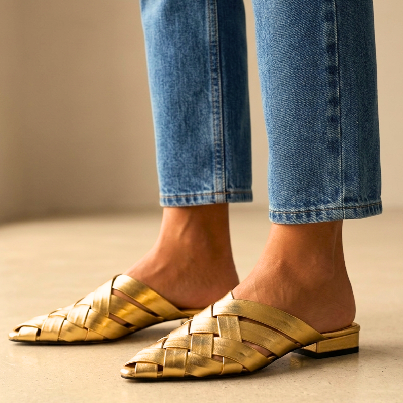 Vittoria Harper Woven Mules