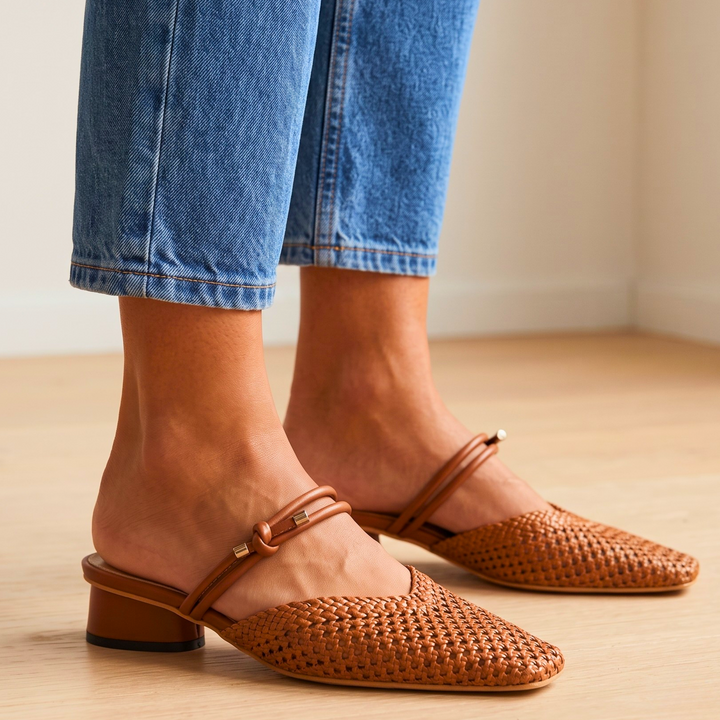 Willow Woven Strap Mules